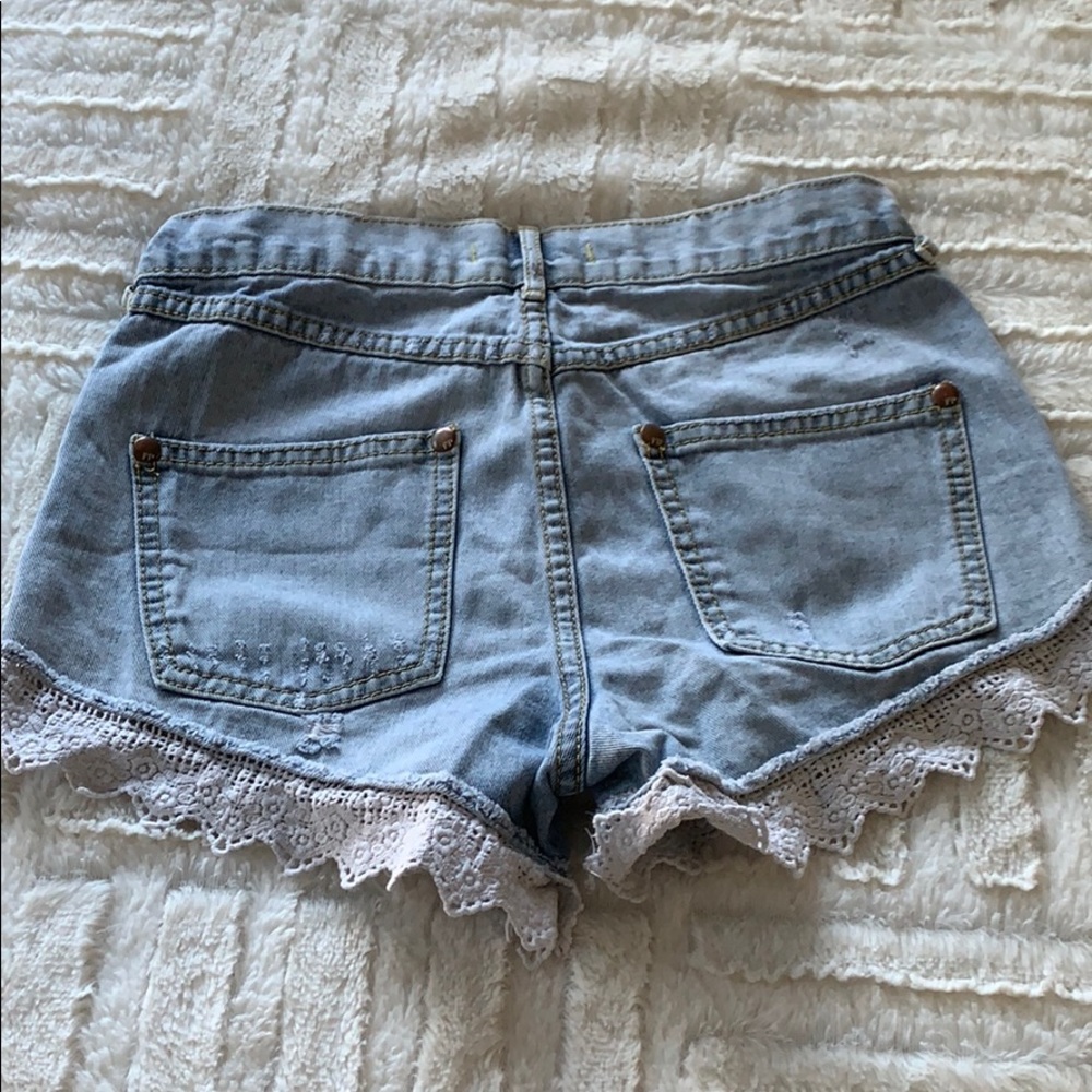 Jean crochet shorts